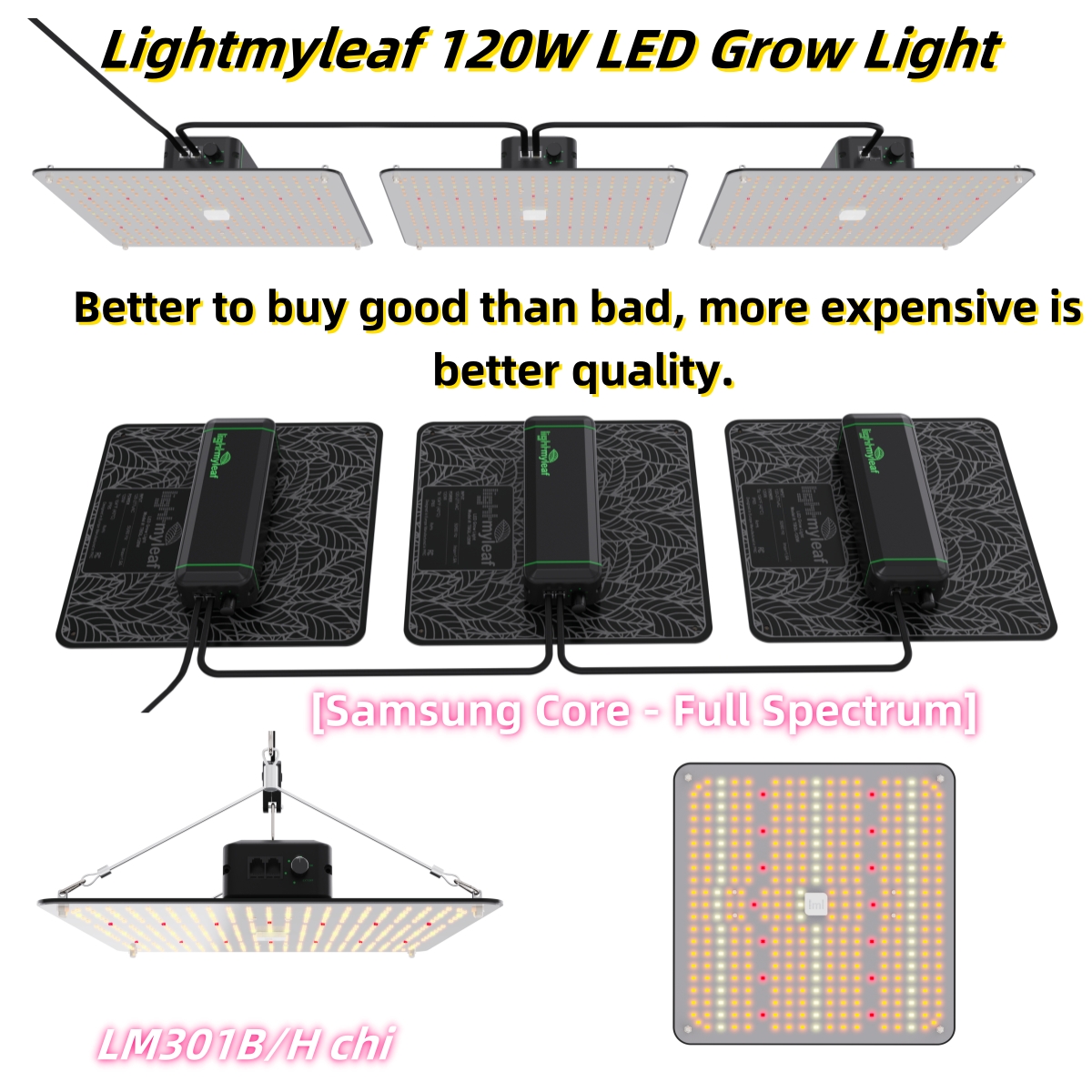 Lightmyleaf 120W LED Grow Light